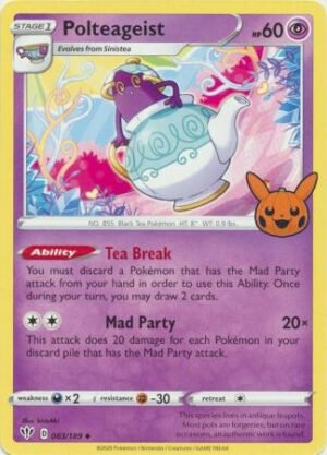 Darkness Ablaze 083/189 Polteageist (Pikachu Pumpkin Stamp)