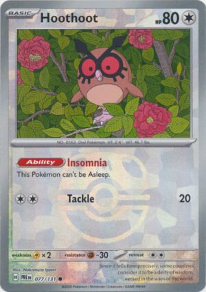 SV Prismatic Evolutions 077/131 Hoothoot (MASTER BALL Pattern Holo)