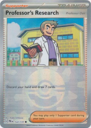 SV Prismatic Evolutions 122/131 Professor's Research [Professor Oak] (POKE BALL Pattern Holo)