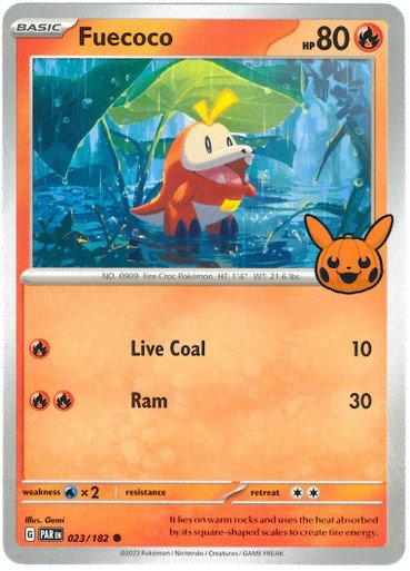 SV Paradox Rift 023/182 Fuecoco (Pikachu Pumpkin Stamp)