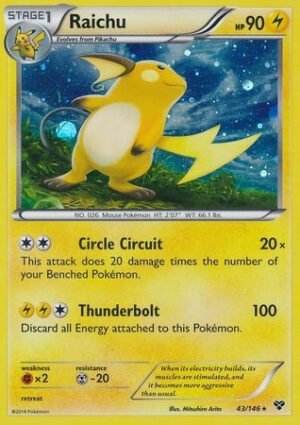 XY Base Set 43/146 Raichu (Cosmo Holo)