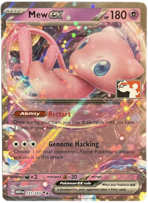 Scarlet & Violet 151 151/165 Mew ex (Prize Pack League Promo)
