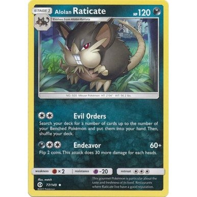 Sun and Moon (Base Set) 77/149 Alolan Raticate