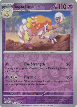 Scarlet & Violet (Base Set) 103/198 Espathra (Reverse Holo)