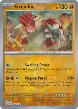 SV Prismatic Evolutions 049/131 Groudon (POKE BALL Pattern Holo)
