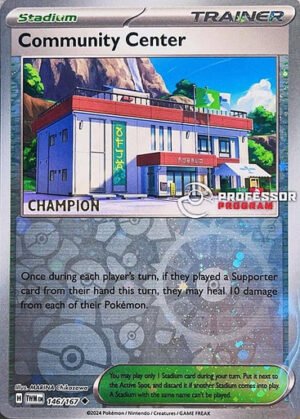 SV Twilight Masquerade 146/167 Community Center Reverse Cosmo Holo Professor Program CHAMPION)