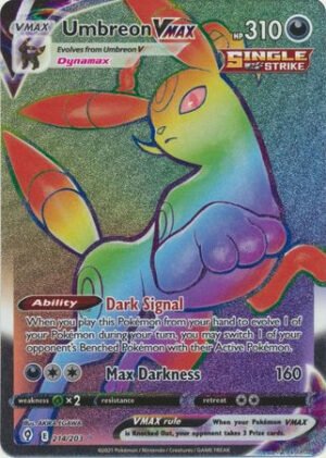 Evolving Skies 214/203 Umbreon VMAX (Rainbow Rare)