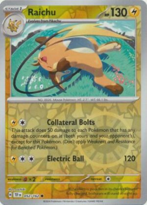 SV Temporal Forces 052/162 Raichu (Reverse Holo)