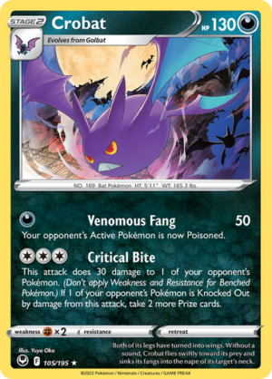 SWSH Silver Tempest 105/195 Crobat (Holo)