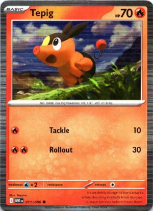 SV White Flare 011/086 Tepig (Tinsel Holo)