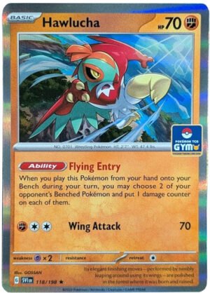 Scarlet & Violet (Base Set) 118/198 Hawlucha (TCG Gym Stamp Holo)