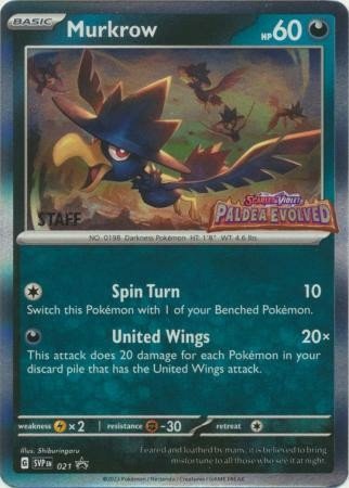 Scarlet & Violet Promo SVP021 Murkrow (STAFF)