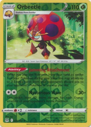 SWSH Lost Origin 020/196 Orbeetle (Reverse Holo)