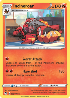 SWSH Silver Tempest 032/195 Incineroar