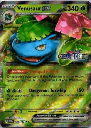 SV Stellar Crown 001/142 Venusaur ex (Stellar Crown Stamp)