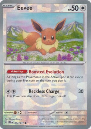 SV Prismatic Evolutions 074/131 Eevee (MASTER BALL Pattern Holo)