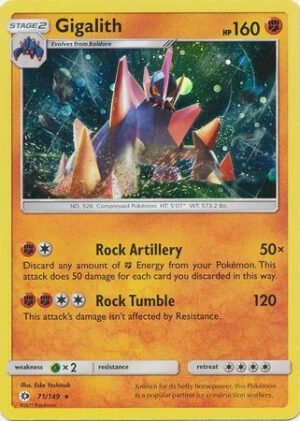 Sun and Moon (Base Set) 71/149 Gigalith (Cosmo Holo)