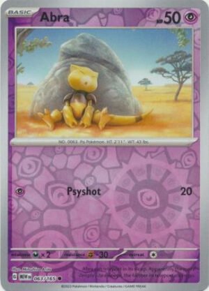 Scarlet & Violet 151 063/165 Abra (Reverse Holo)