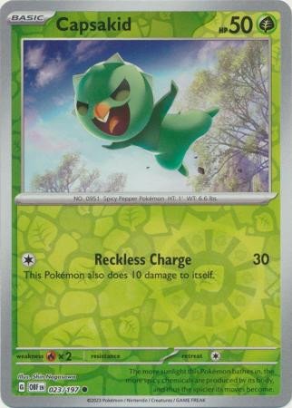 SV Obsidian Flames 023/197 Capsakid (Reverse Holo)