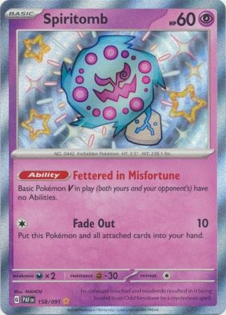 SV Paldean Fates 158/091 Spiritomb (Holo Shiny)