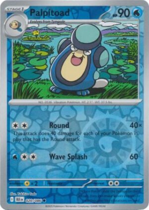 SV Black Bolt 020/086 Palpitoad (Reverse Holo)