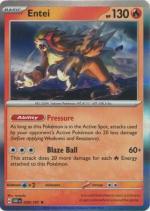 SV Obsidian Flames 030/197 Entei (Holo)