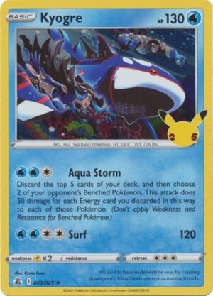 Celebrations 03/25 Kyogre (Holo)