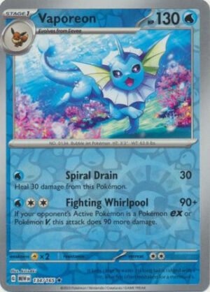 Scarlet & Violet 151 134/165 Vaporeon (Reverse Holo)