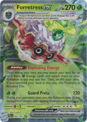SV Paldean Fates 002/091 Forretress ex (Half Art)