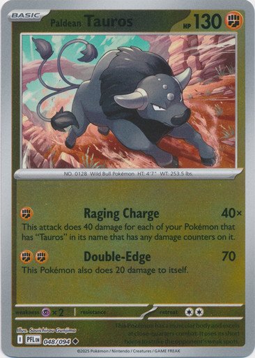 ME Phantasmal Flames 048/094 Paldean Tauros (Reverse Holo)
