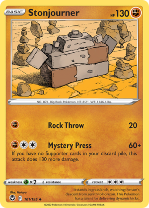 SWSH Silver Tempest 101/195 Stonjourner