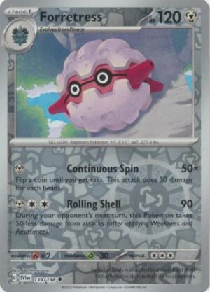 Scarlet & Violet (Base Set) 139/198 Forretress (Reverse Holo)
