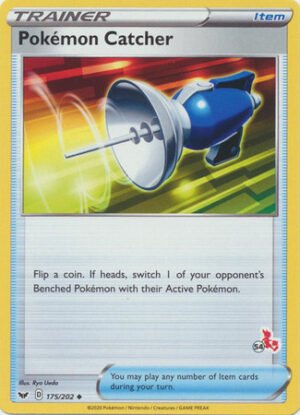 Sword & Shield (Base) 175/202 Pokemon Catcher (Cinderace Symbol 54)