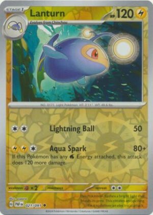 SV Paldean Fates 021/091 Lanturn (Reverse Holo)
