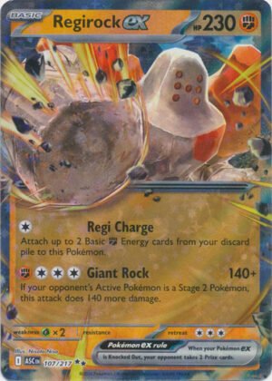 ME Ascended Heroes 107/217 Regirock ex (Half Art)
