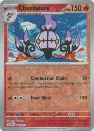 SV Obsidian Flames 038/197 Chandelure (Reverse Holo)