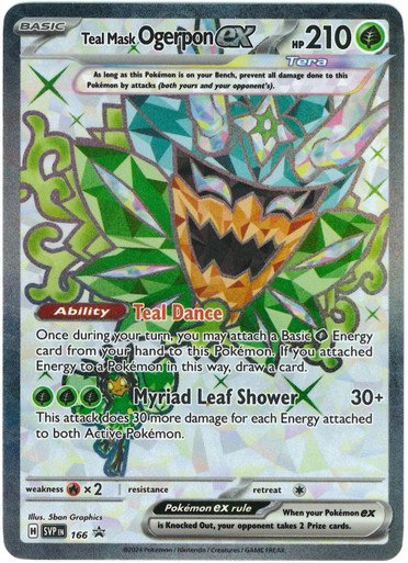 Scarlet & Violet Promo SVP166 Teal Mask Ogerpon ex (Full Art)