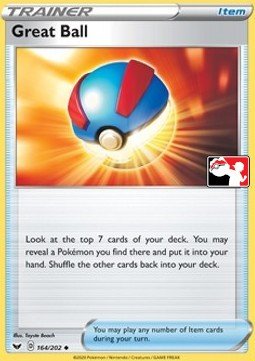 Sword & Shield (Base) 164/202 Great Ball (Prize Pack League Promo Non-Holo)