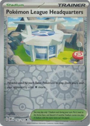 SV Obsidian Flames 192/197 Pokemon League Headquarters (Reverse Holo)