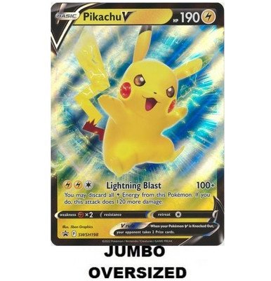 JUMBO Sword & Shield Promo SWSH198 Pikachu V