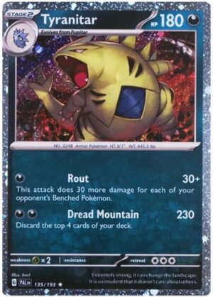 SV Paldea Evolved 135/193 Tyranitar (Cosmo Holo)