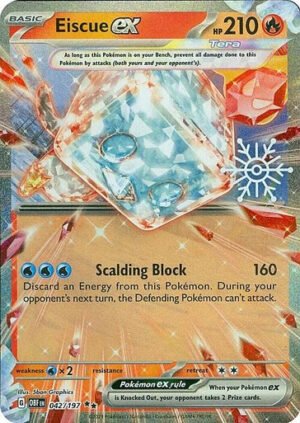 SV Obsidian Flames 042/197 Eiscue ex (Half Art w/ Snowflake Stamp)