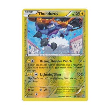 XY Furious Fists 33/111 Thundurus (Reverse Holo)