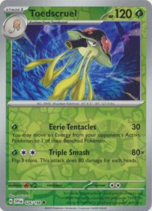 Scarlet & Violet (Base Set) 026/198 Toedscruel (Reverse Holo)