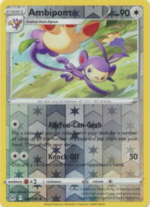SWSH Lost Origin 145/196 Ambipom (Reverse Holo)