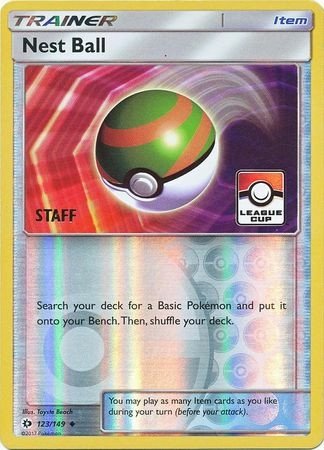 Sun and Moon (Base Set) 123/149 Nest Ball (League Promo STAFF)