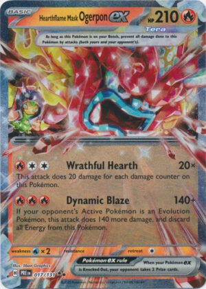 SV Prismatic Evolutions 017/131 HearthflameMask Ogerpon ex (Half Art)