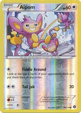 XY Steam Siege 90/114 Aipom (Reverse Holo)