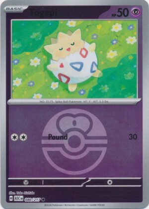 ME Ascended Heroes 080/217 Togepi (Reverse Holo BALL SYMBOL)