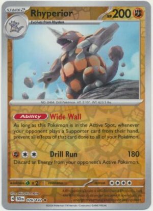 SV Stellar Crown 076/142 Rhyperior (Reverse Holo)